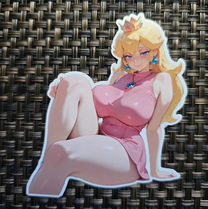 Princess Peach tennis fit sexy waifu sticker