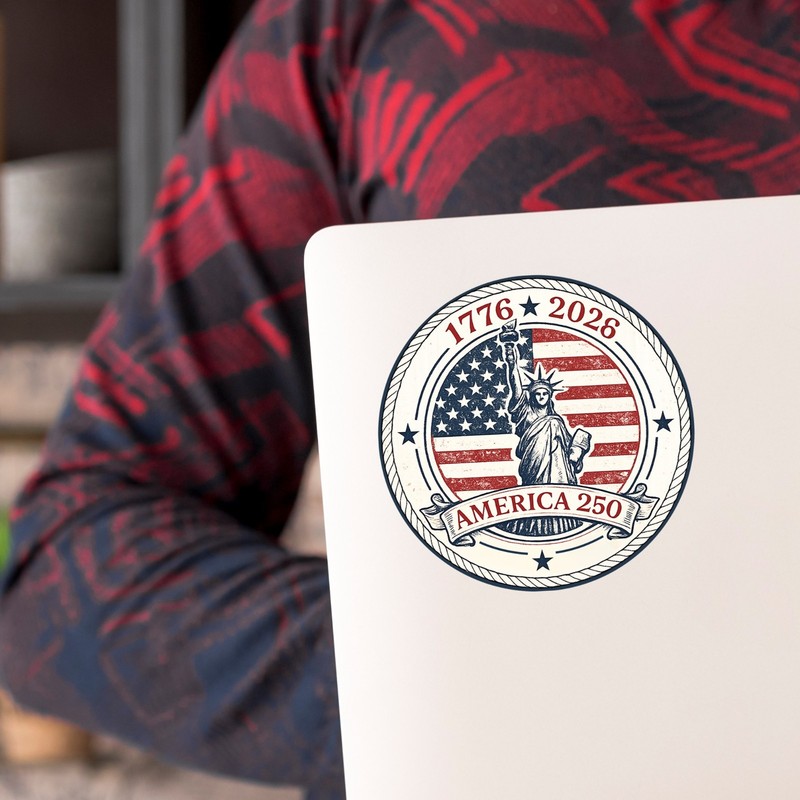 America 250th Anniversary Sticker 1776 - 2026 Flag Patriotic USA Vintage Decal gallery