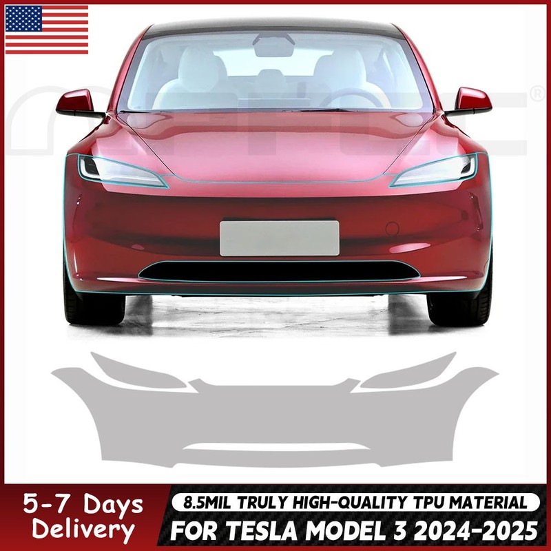 For Tesla Model 3 Highland 2024-UP Paint Protection Film TPU PPF Pre-Cut Kit