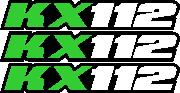 KX112 Swingarm Airbox Number Plate Sticker Decal