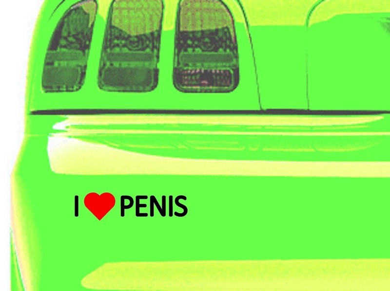 I LOVE PENIS VINYL DECAL CAR WINDOW STICKER GAY PRIDE PRANK FUNNY GAG GIFT gallery