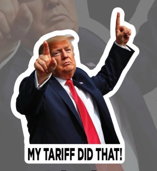 50 PACK – MY TARIFF DID THAT Donald Trump Meme 2” Vinyl Decal Stickers Set Lot