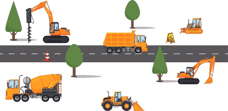 Home Art Construction Vehicles Decor Kids Bedroom Nursery Vinyl Wall Decoration