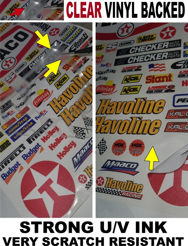 Clear Matte Vinyl Sticker Sheet#18-R/C MODEL Decal fits 1/10-1/16 Scale FordMoog gallery