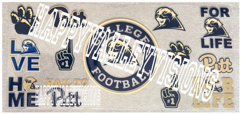 College University PITTSBURGH UV DTF Transfer Sticker DIY Cup Wrap