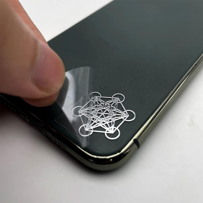 Flower of Life Gold and Chrome Silver Small Metal Sticker for Mobile Phone DIY ( gallery