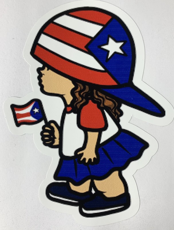 PUERTO RICO KID GIRL car bumper sticker decal 3″ x 5″