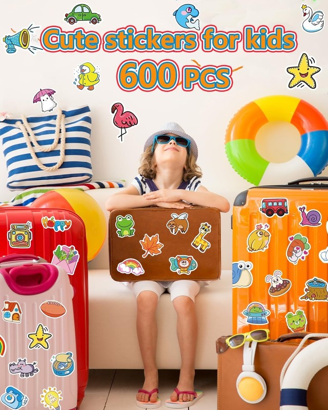 600PCS Cute Kawaii Aesthetic Stickers for Laptop Water Bottle | Waterproof Vinyl gallery