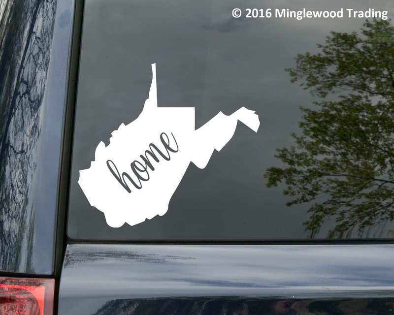 West Virginia State vinyl decal sticker 6″ x 5.5″ WV Home *FREE SHIPPING*