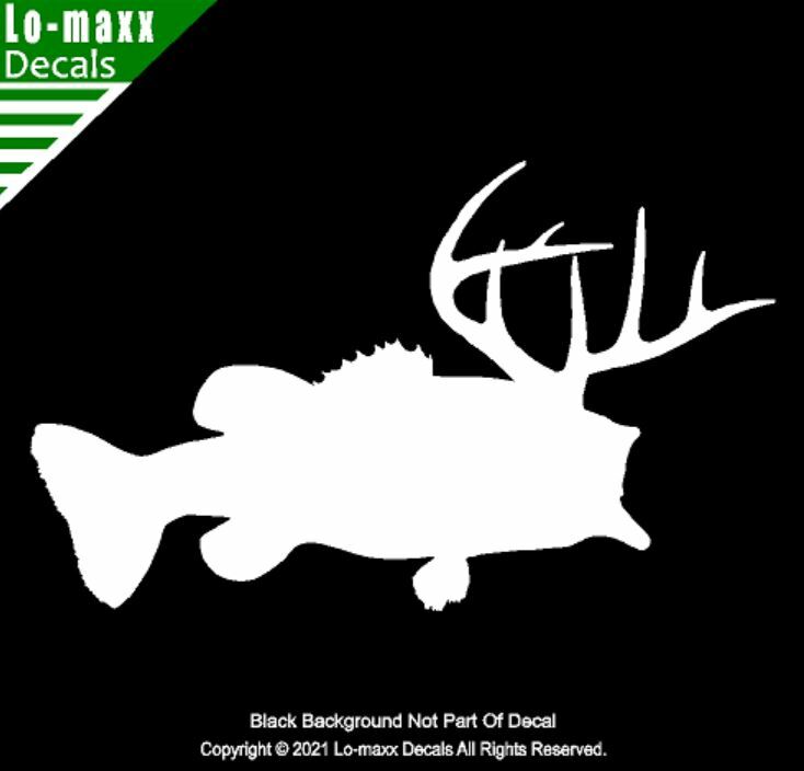 Largemouth Deer Bass Outdoor Sportsman Unique Durable Die Cut Vinyl Decal Art gallery
