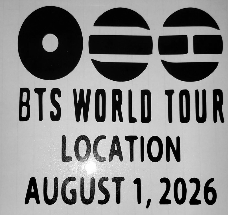 bts world tour 5″ vinyl car window/laptop sticker
