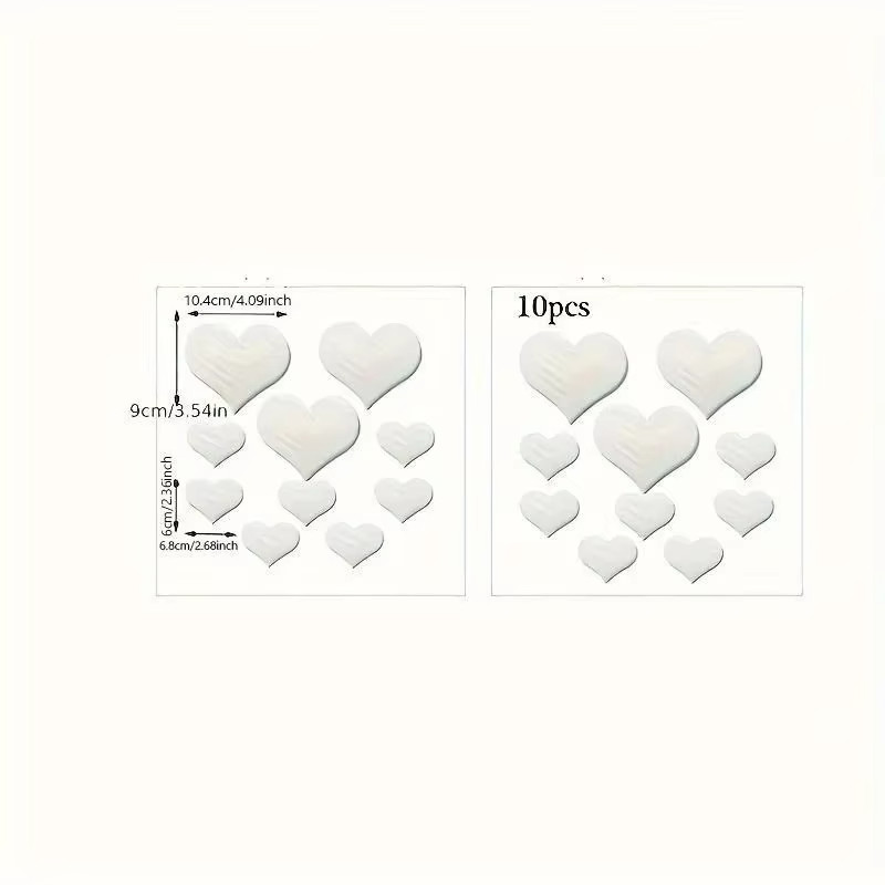 3D Heart Mirror Wall Stickers - Removable Art Decal for Wedding & Home Decor gallery