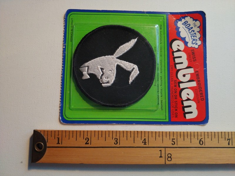 70S PLAYBOY SEXY drunk joke funny BUNNY RABBIT PATCH BADGE ECUSSON CREST