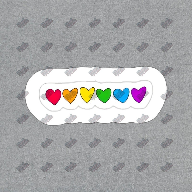 Colorful Rainbow Hearts Vinyl Sticker Love Decal for Laptop, Water #325165