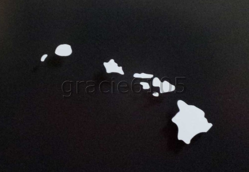 HAWAIIAN ISLANDS HAWAII STATE Vinyl Decal Sticker 5 1/2″ Inch Long