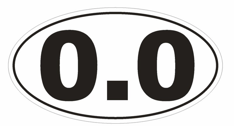 0.0 Marathon Oval Bumper Sticker or Helmet Sticker D154 Laptop Cell Euro Oval