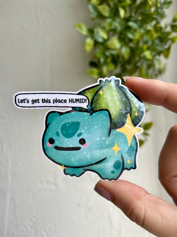 Bulbasaur Sticker, Cute Vinyl Die Cut Sticker, Pokemon Sticker