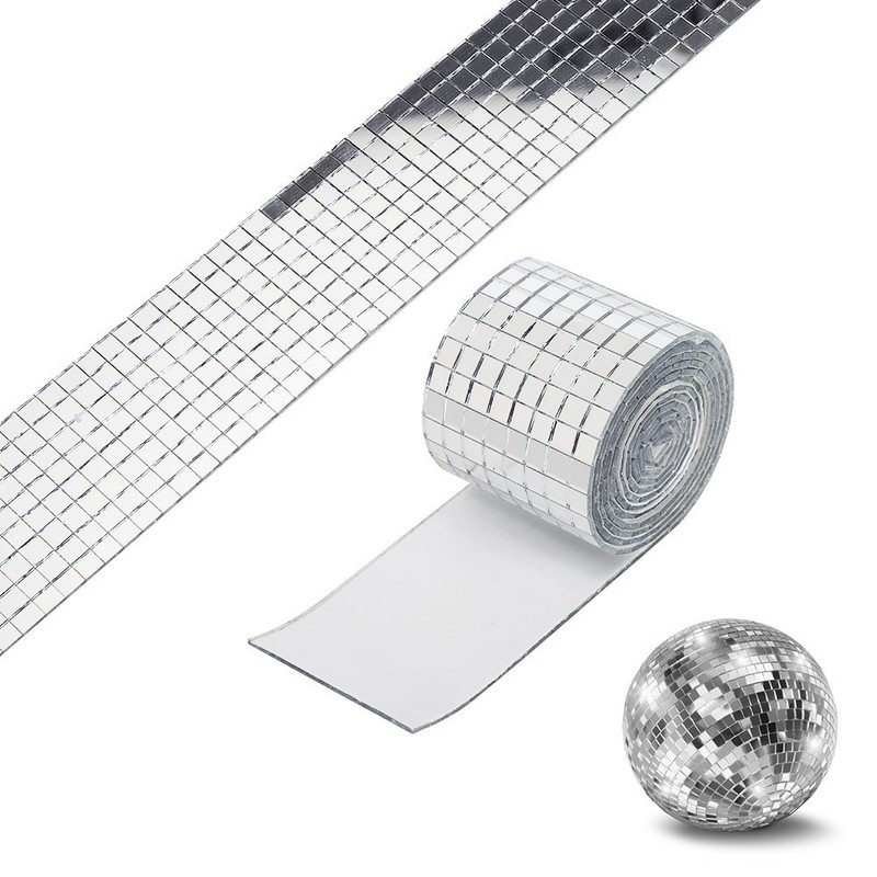 100cm*4cm Mirror Glass Mosaic Tile Self-adhesive Wall Sticker Decals Home Decor