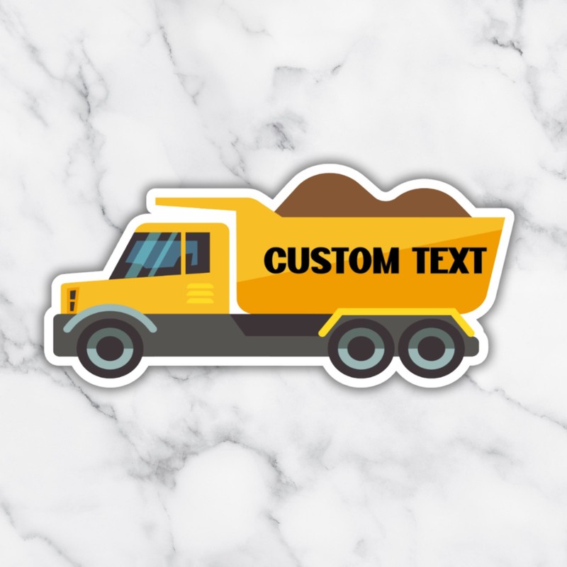 Custom Dump Truck Sticker – Personalized Construction Vinyl Decal