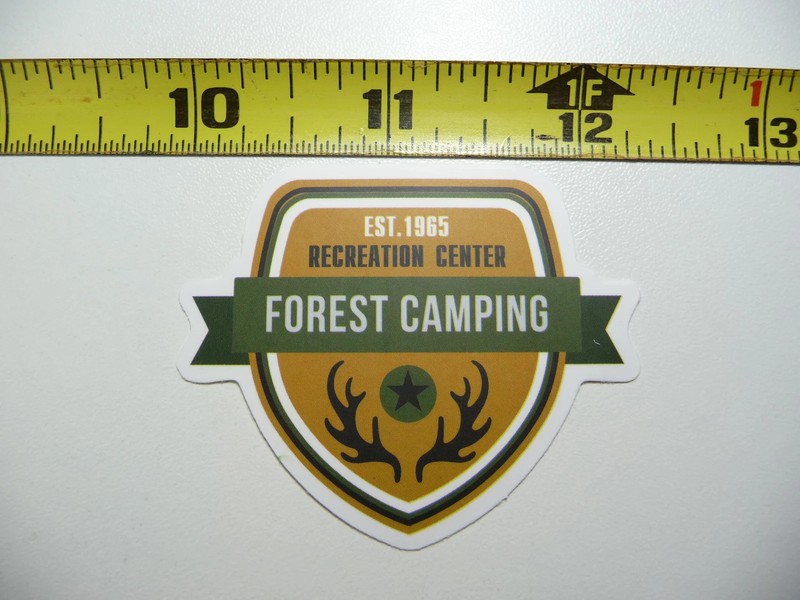 DEER ANTLERS FOREST HIKE HIKING SMALL STICKER DECAL CAMPING OUTDOORS PARK WILD