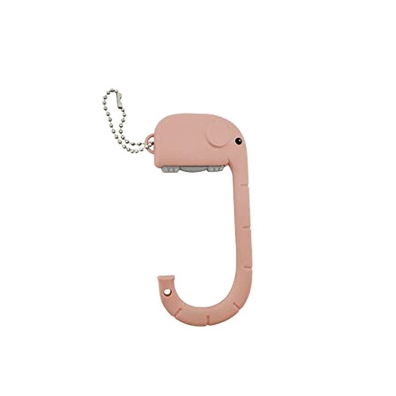 Portable Lightweight Bag Hook No Tools Required Desk Edge Mount White Pink gallery