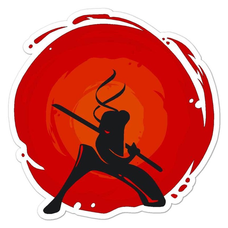 Ninja Japan, Vinyl Decal Sticker, Indoor Outdoor, 3 Sizes, #8037