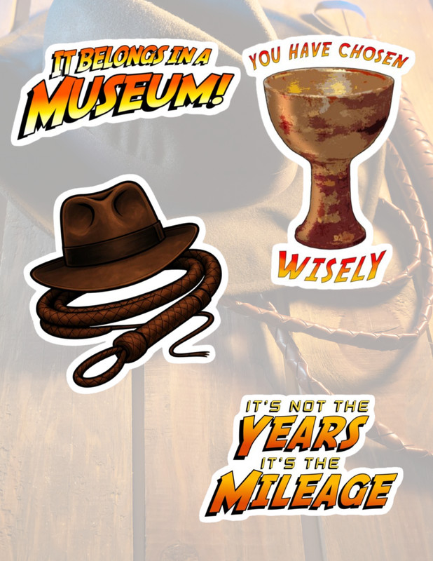 Indiana Jones 80’s 4pc Sticker Pack