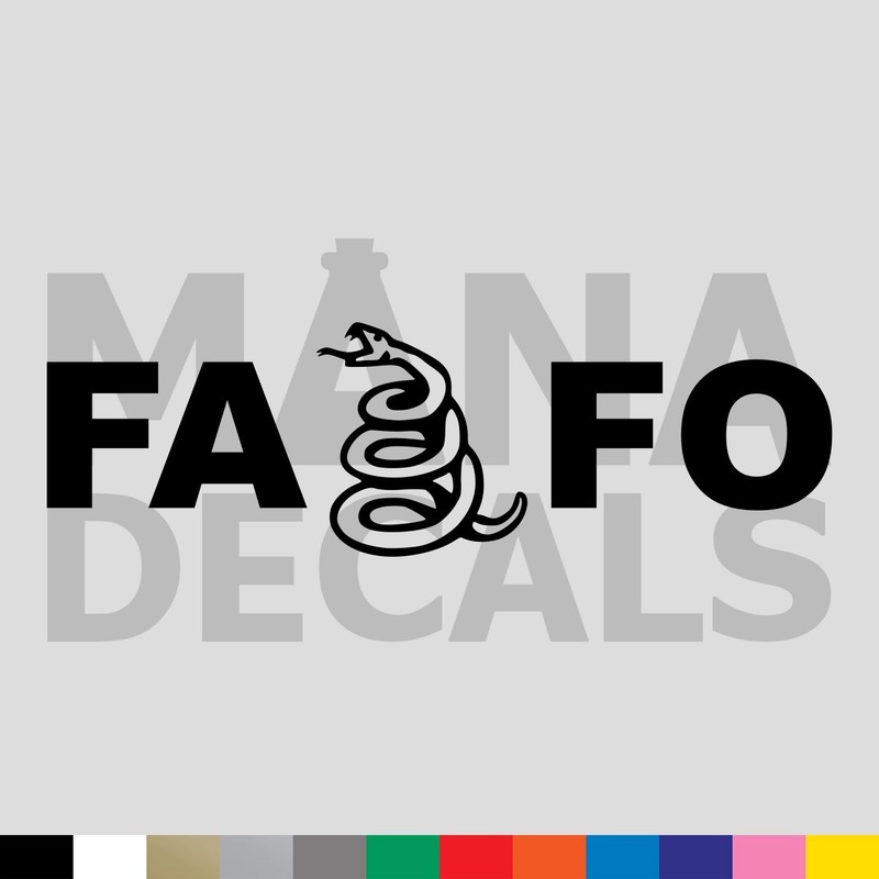 FAFO Snake Vinyl Die Cut Decal Sticker – F Around Find Out Don’t Tread on Me 2A