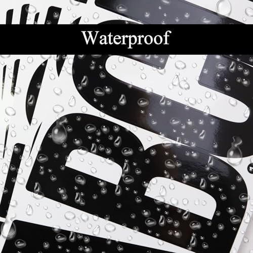 20 Sheets 6 Inch Letter Number Stickers, Self Adhesive Vinyl Capital Black gallery