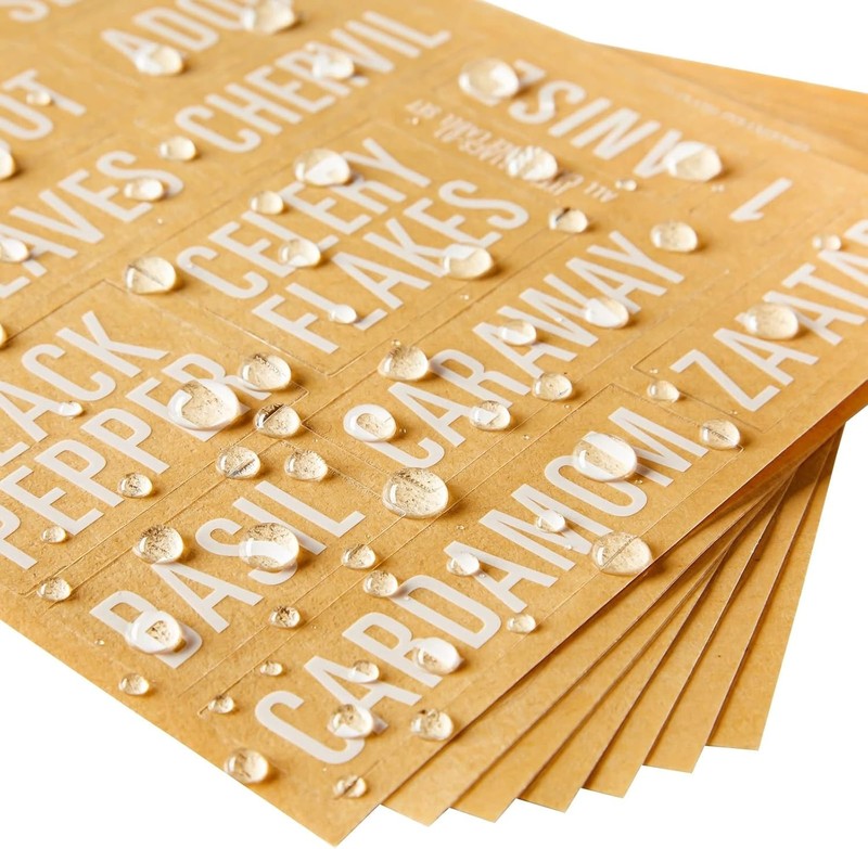 Talented Kitchen Spice Labels Stickers - 134-Count White Glossy Vinyl Minimalist gallery