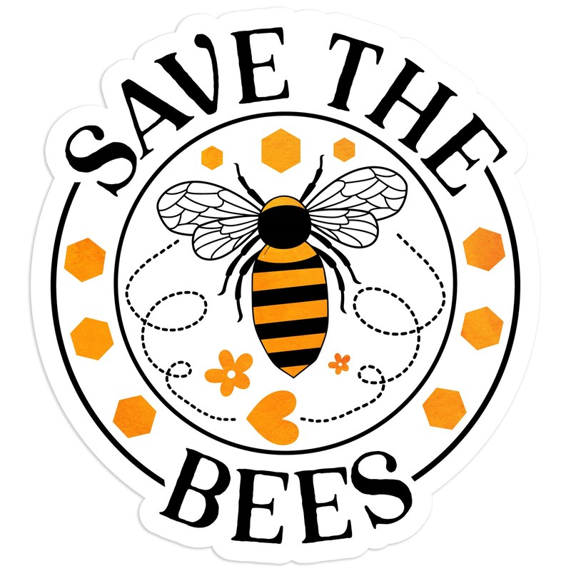 Save the Bees – Vinyl Decal Sticker – Car Window Laptop – #637