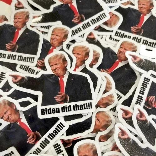 100 Pack Joe Biden "I DID That" Sticker Decal Trump Funny Humor Sticker Car Pump gallery