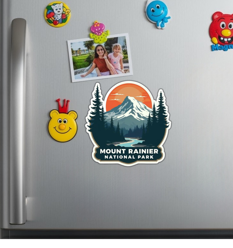 Mount Rainier National Park Fridge Magnet or Laptop Sticker gallery