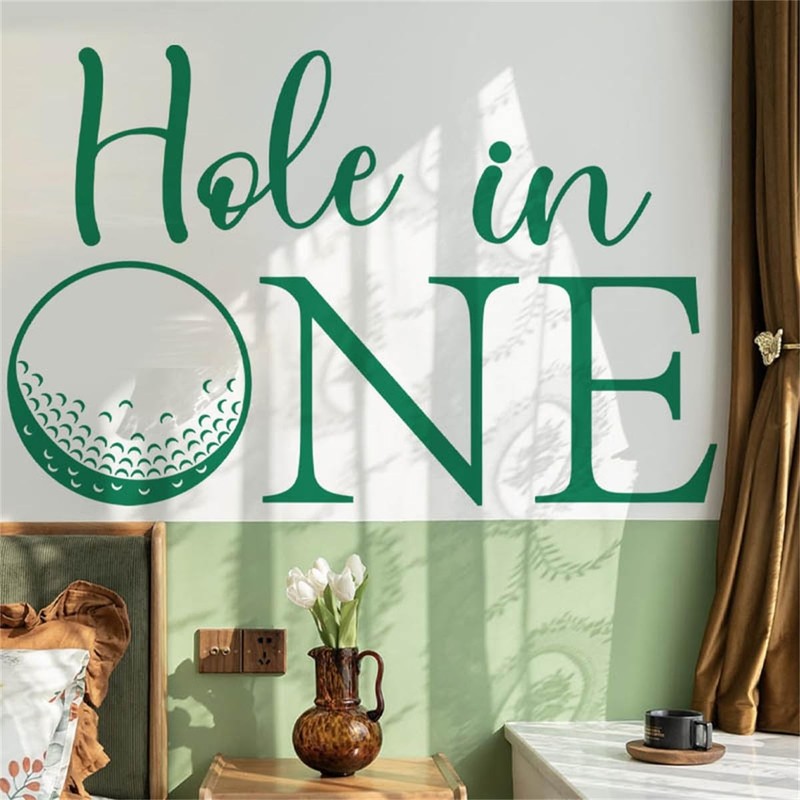 Golf Wall Decal Hole in 1st Stickers First Party Decoration Golf Theme Decal ... gallery