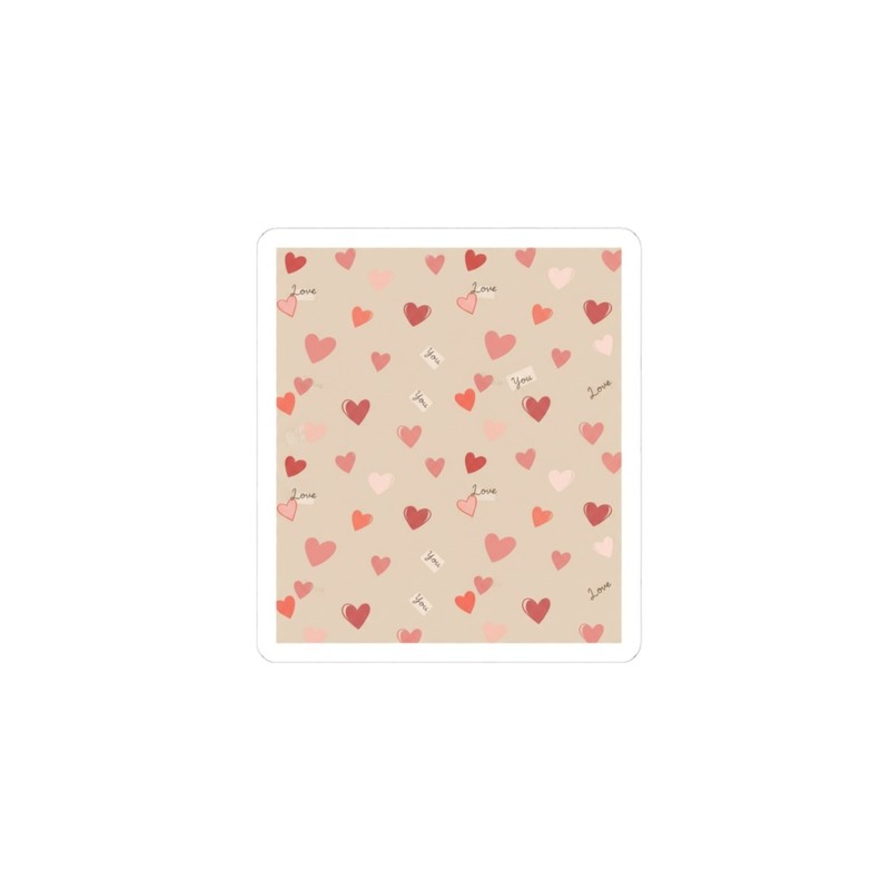 Tiny Heart Confetti Kiss-Cut Stickers | Valentine Doodle Pattern