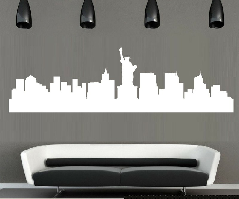 New York Skyline Vinyl Decal Home Décor 12″ x 41″