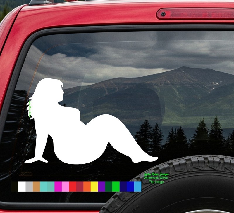 Thick Girl Mud flap Funny Silhouette Decal – Vinyl Car Window Truck Sticker Gift