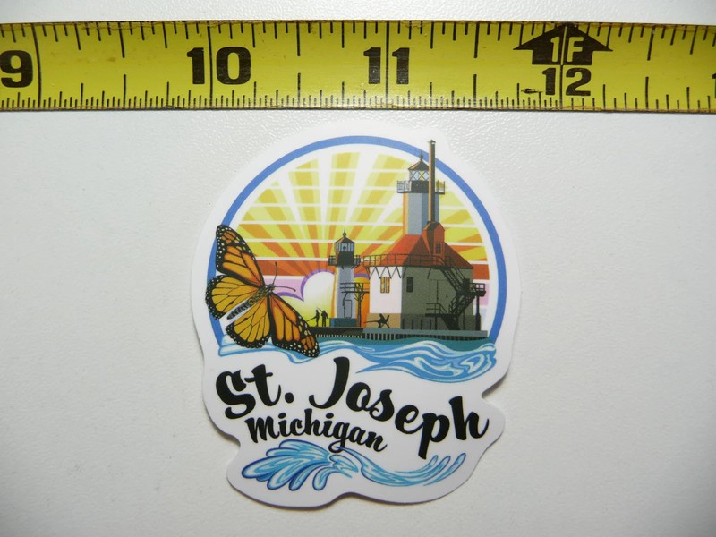 MICHIGAN ST JOSEPH LIGHTHOUSE SMALL STICKER DECAL TRAVEL STATE VACATION SOUVENIR
