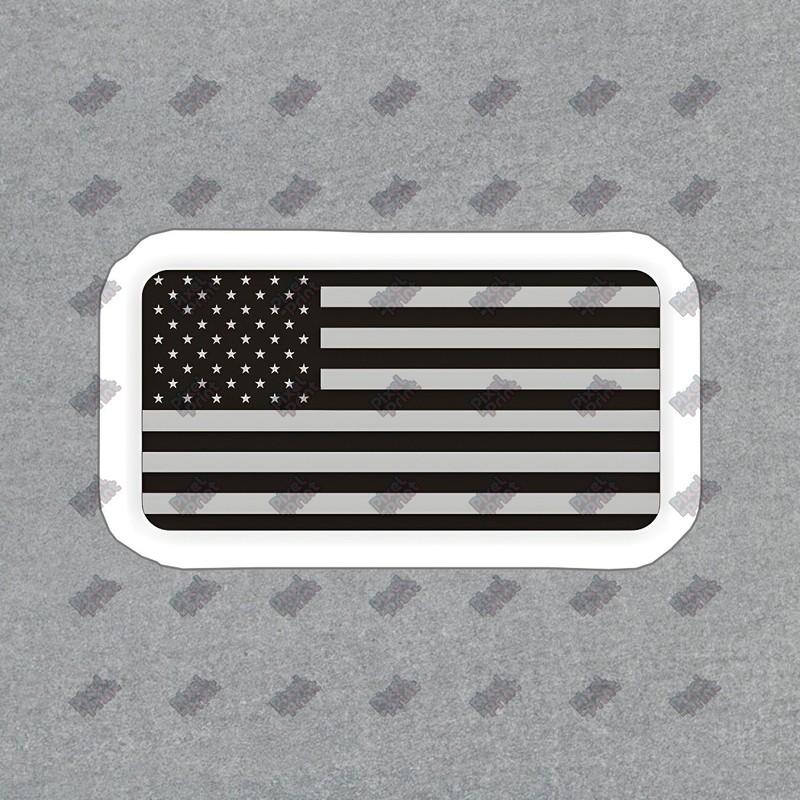Black and White American Flag Vinyl Sticker Durable Decal for Home, #462286