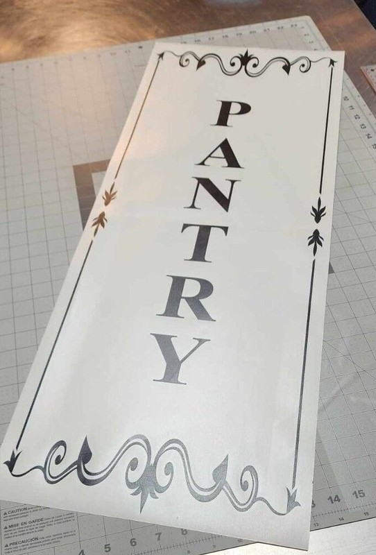 Pantry vinyl vertical door decal, kitchen sticker, wall art, farmhouse gallery