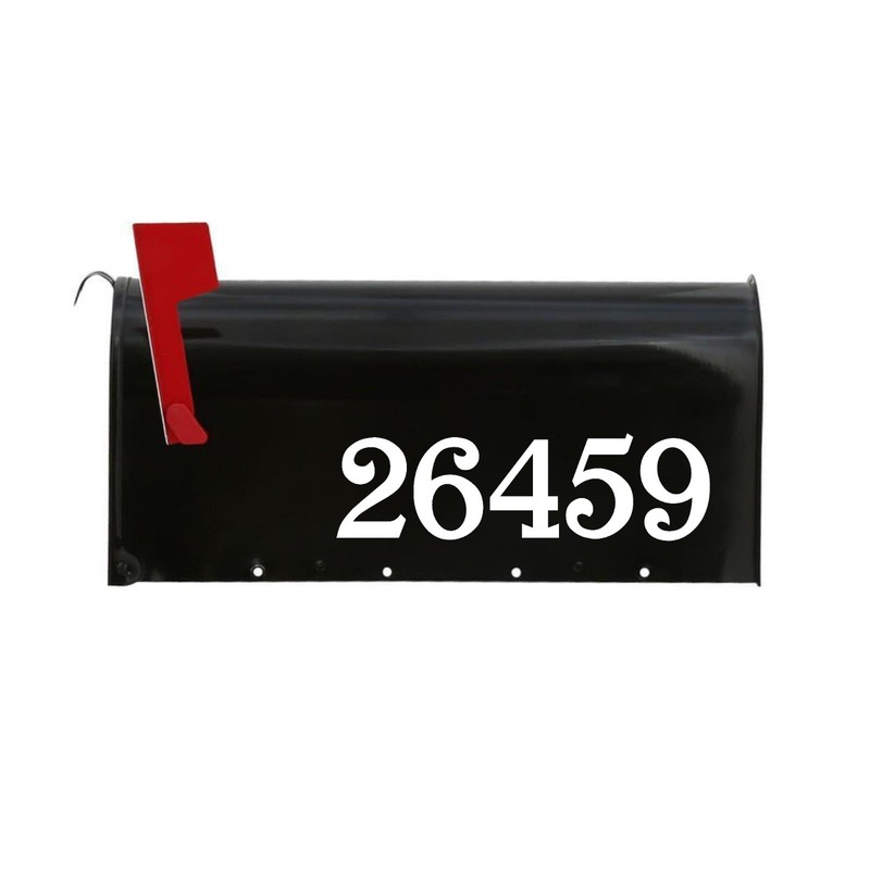 PAIR of Mailbox Numbers Decal stick vinyl for Home Address Options