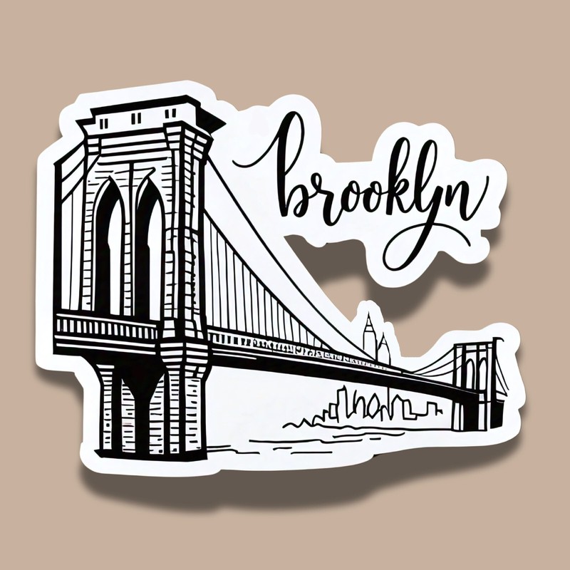 Brooklyn Bridge NYC New York 3″ Vinyl Sticker