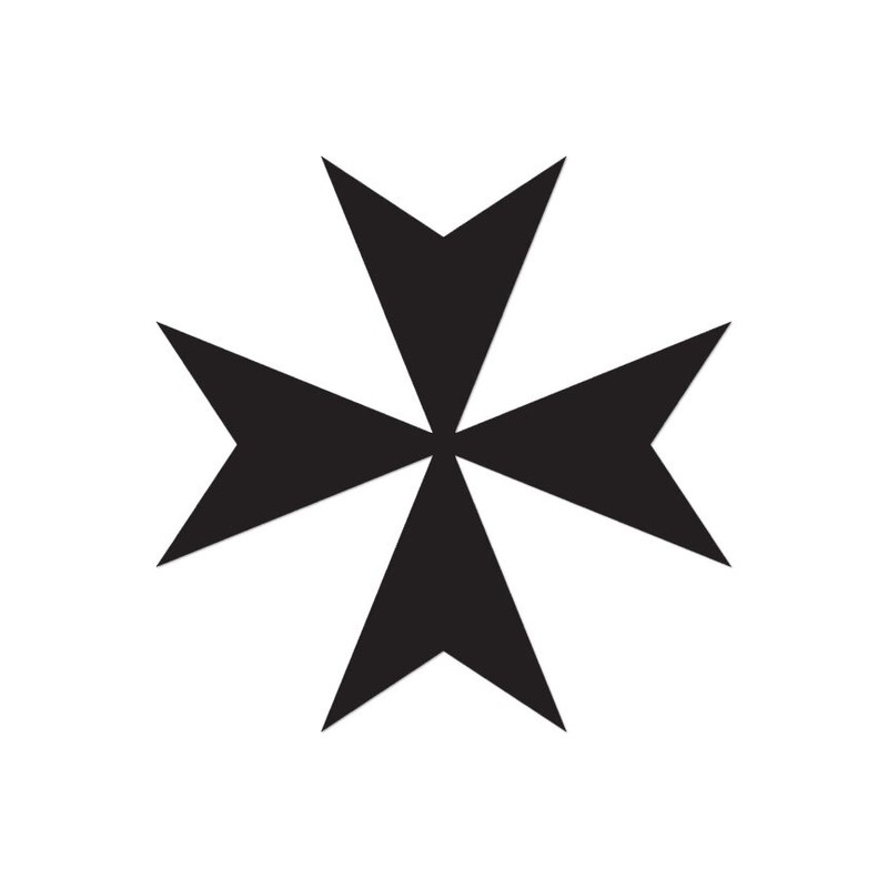 Maltese Cross – Vinyl Decal Sticker – Multiple Color & Sizes – ebn442