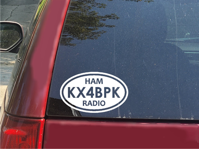 Customized Call Sign Ham Radio Decal – Ideal for your Auto, Laptop, etc.