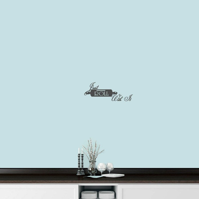 Just Roll With It Wall Decal - Kitchen, Dining Room, Food Quotes, Removable Art gallery