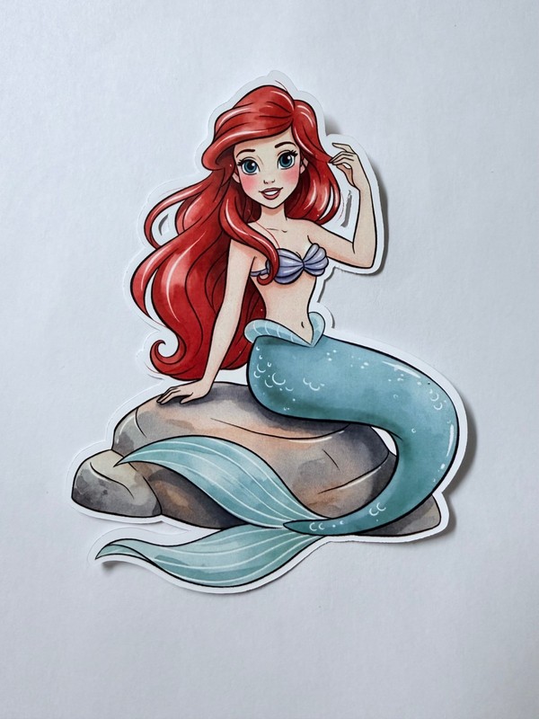 Brand New Disney Little Mermaid Ariel 3.75″ by 4.75″ Sticker