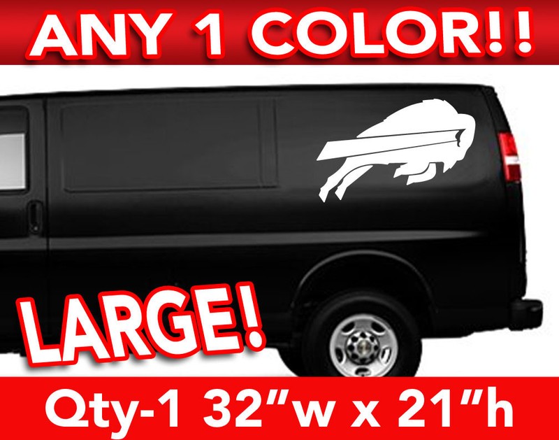 BUFFALO BILLS LOGO LARGE DECAL STICKER 32″x 21″ ANY 1 COLOR