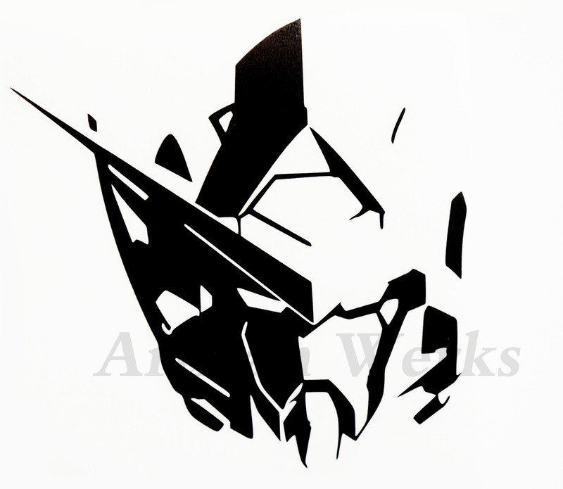 GUNDAM Exia GN001 Head Vinyl Decal Sticker robot manga anime wall window car