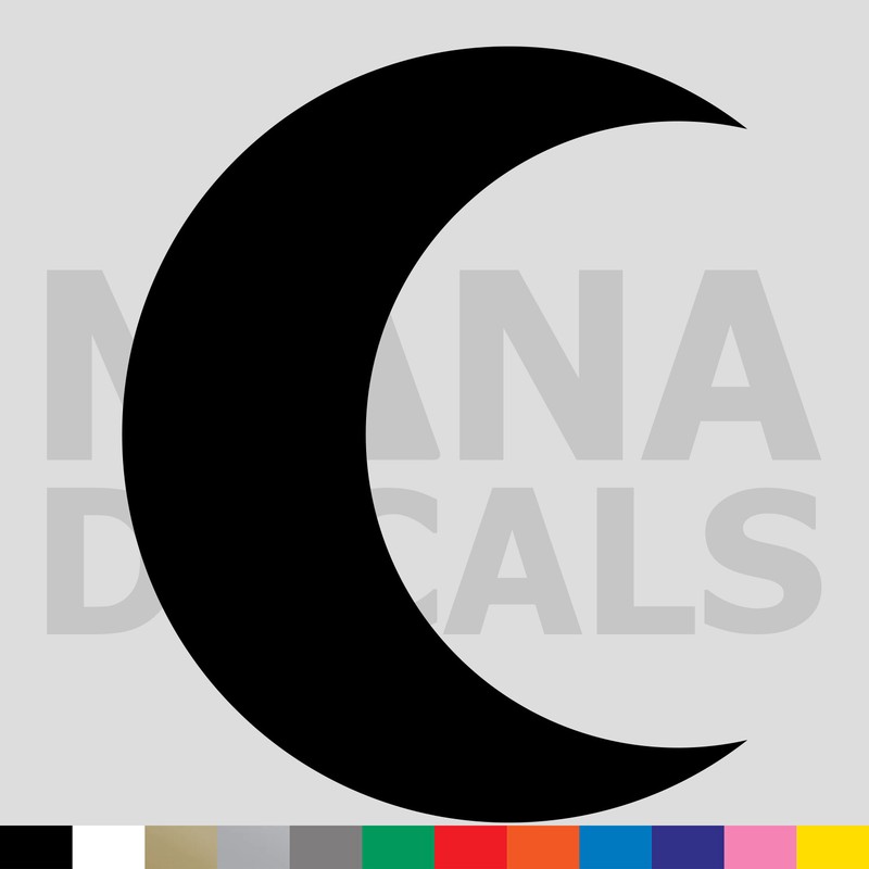 Crescent Moon Vinyl Die Cut Decal Sticker – Lunar Space