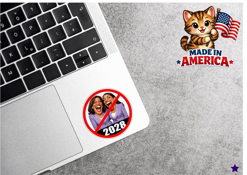No Kamala Harris AOC 2028 Decal Sticker Anti Democrat Vote Vance Trump MAGA USA gallery